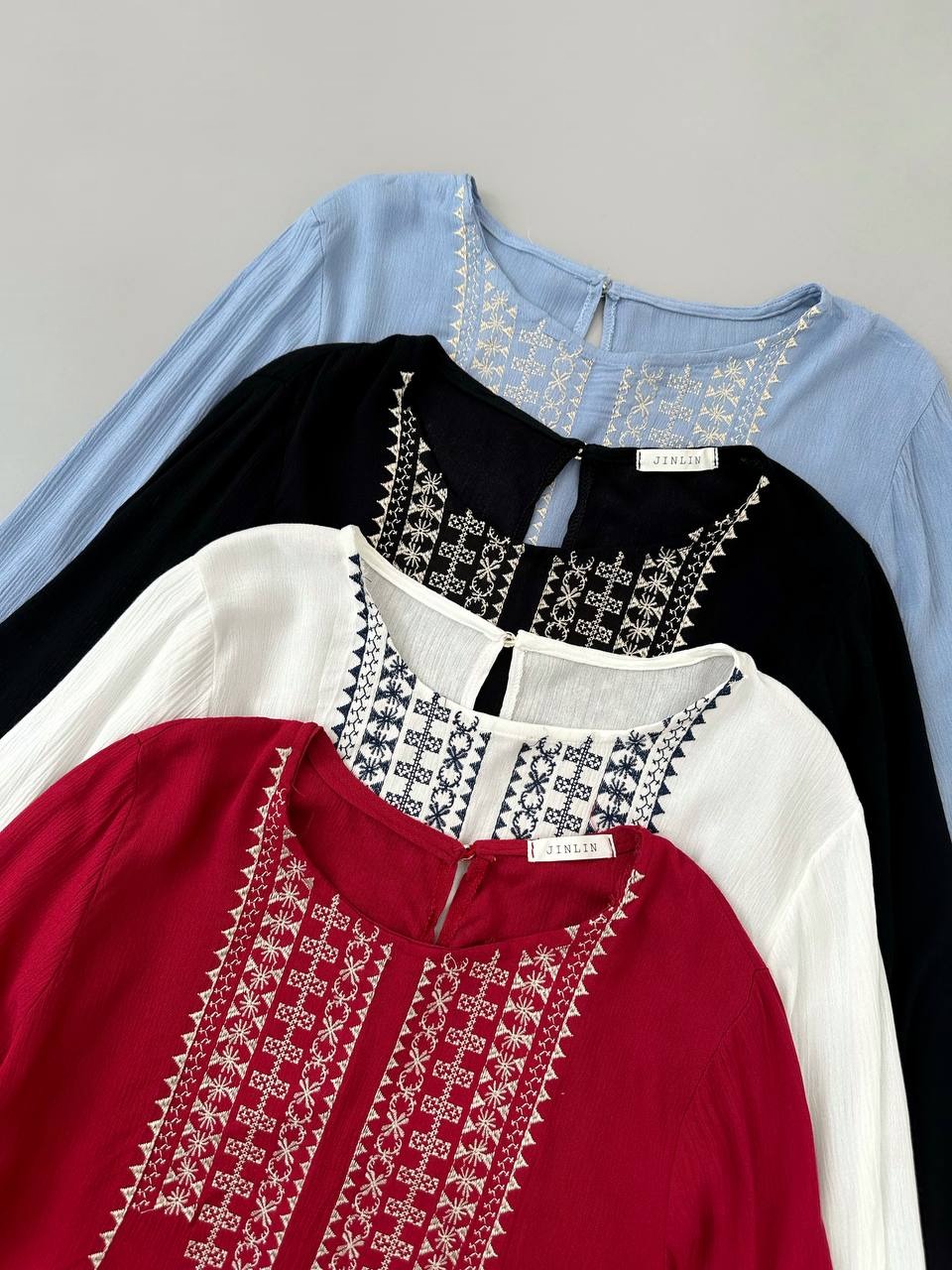 شومیز نخ کریشه گلدوزی کد 3954