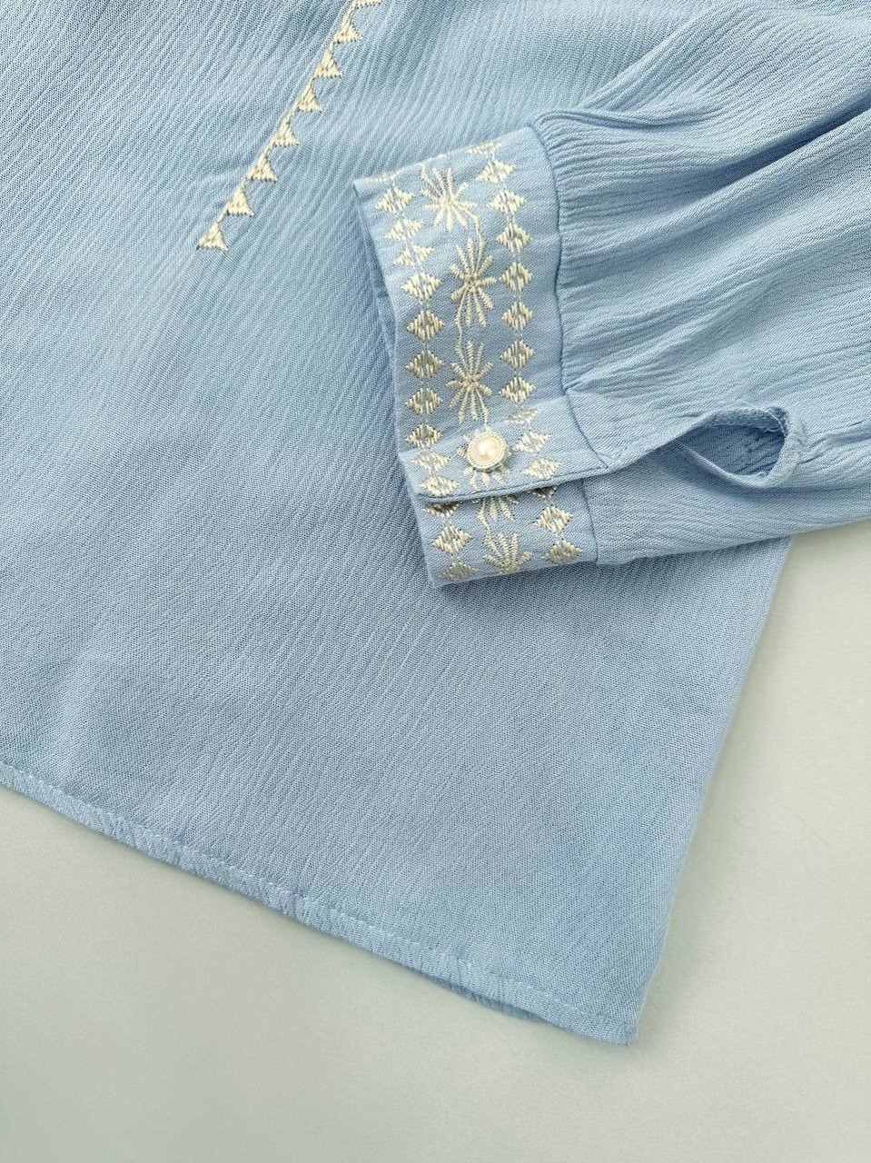 شومیز نخ کریشه گلدوزی کد 3954