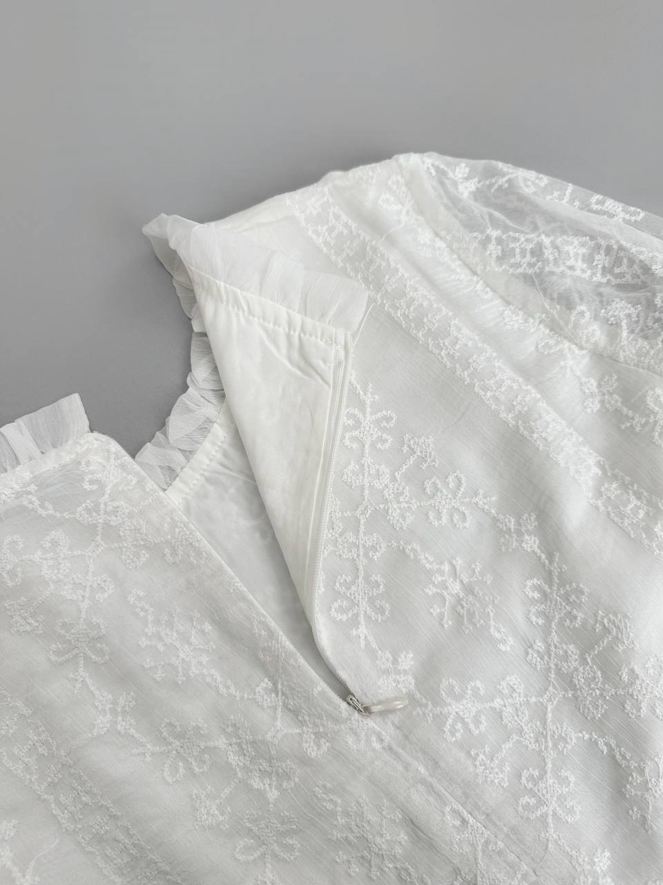 پیراهن ارگنزا تمام گلدوزی کد 3958