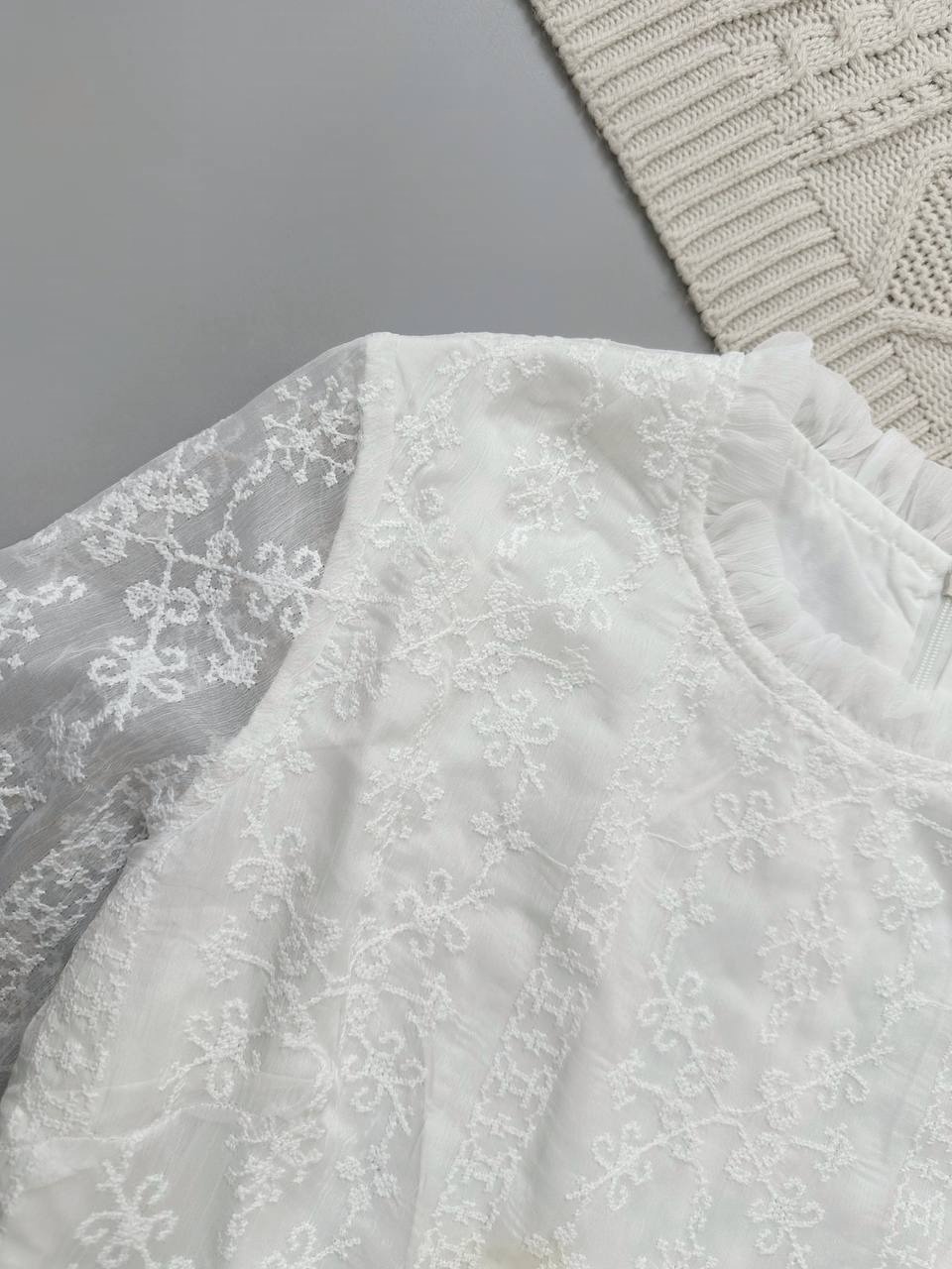 پیراهن ارگنزا تمام گلدوزی کد 3958