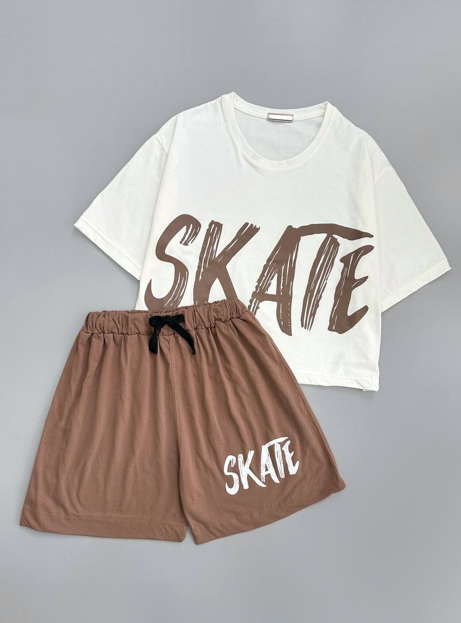 ست تیشرت و شلوارک اسکیت کد 3911