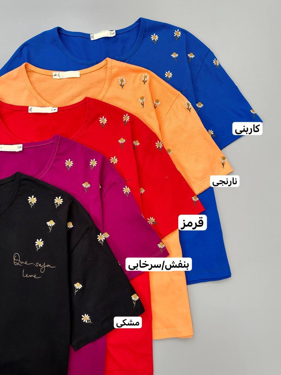 تیشرت گلدوزی بابونه لانگ کد 3963