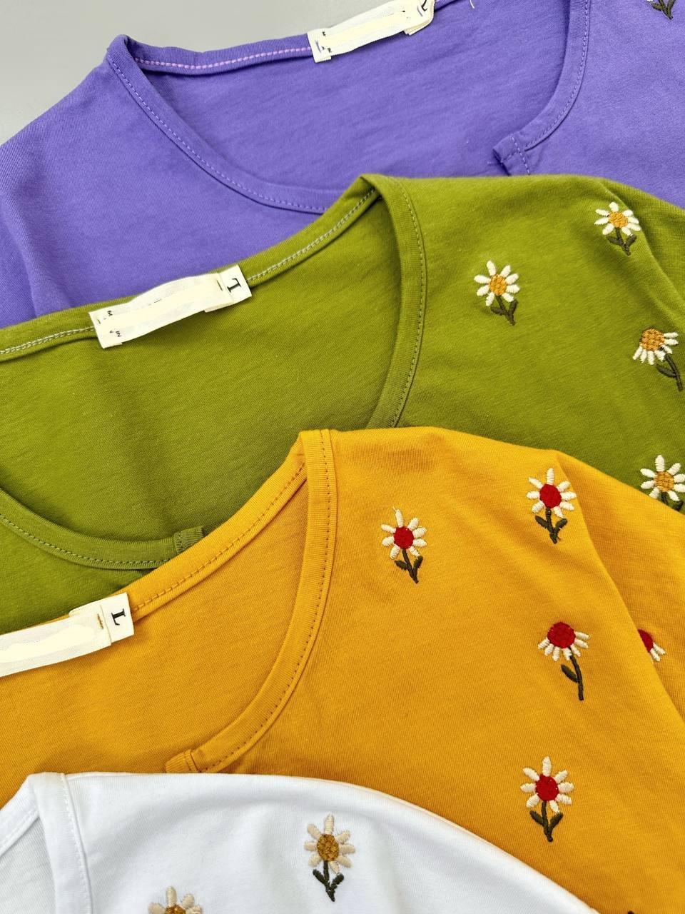تیشرت گلدوزی بابونه لانگ کد 3963