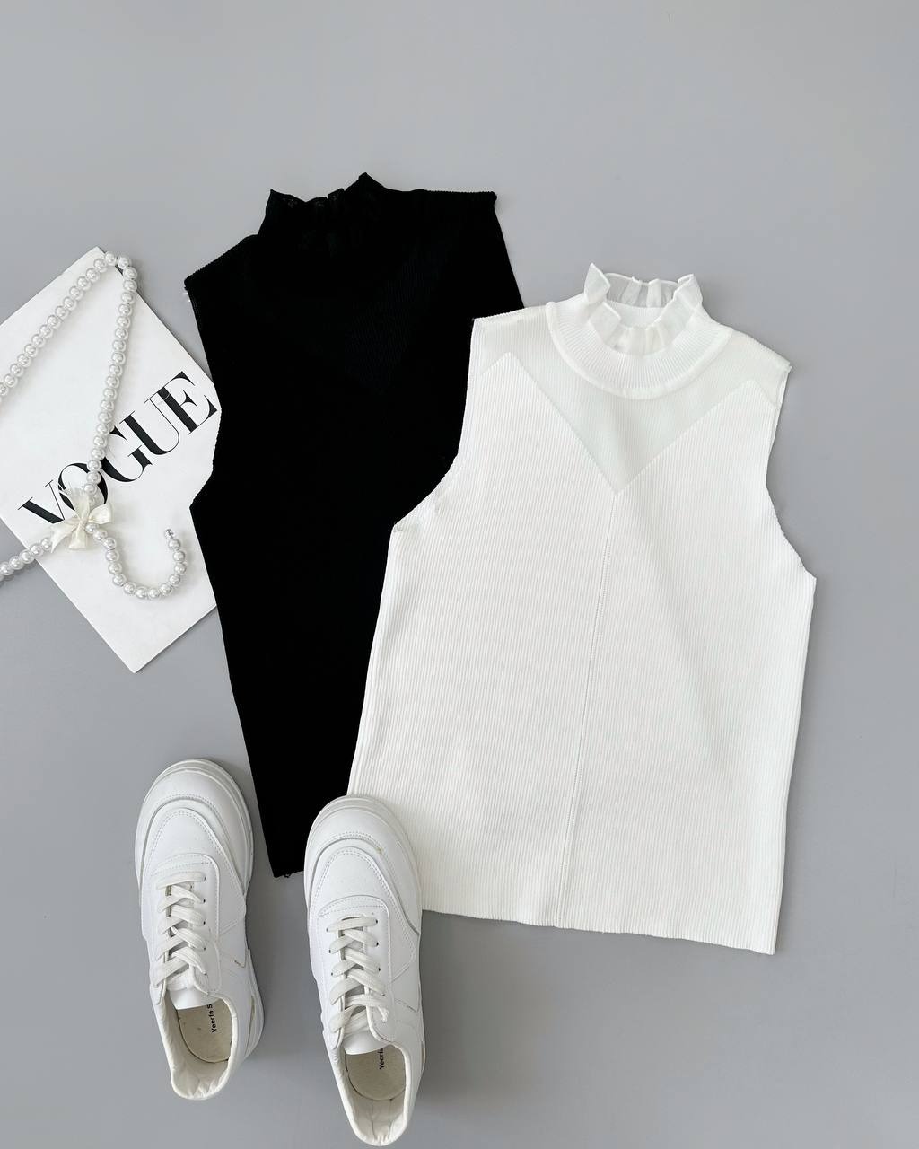 تاپ بافت کبریتی یقه چین کد 3973