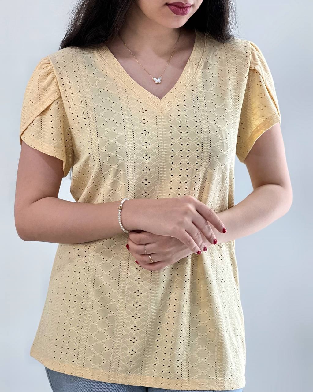 شومیز آستین لاله مراکشی کد 3975