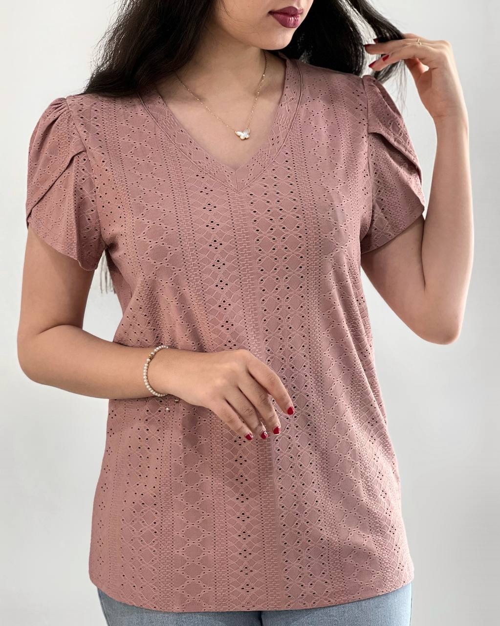 شومیز آستین لاله مراکشی کد 3975