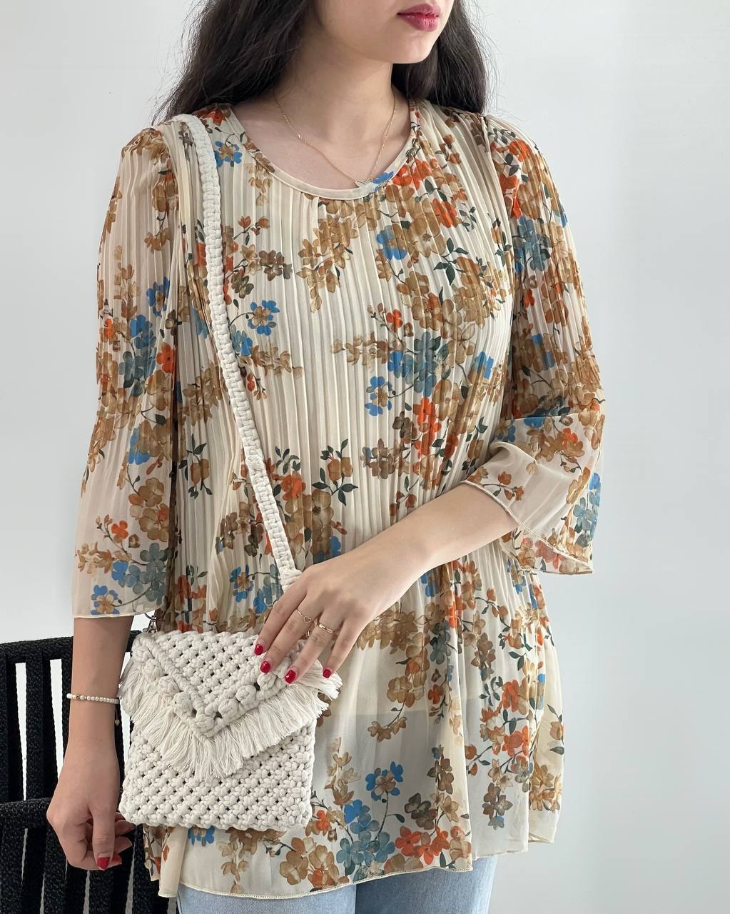 تونیک پلیسه گل ریز 2 کد 3976