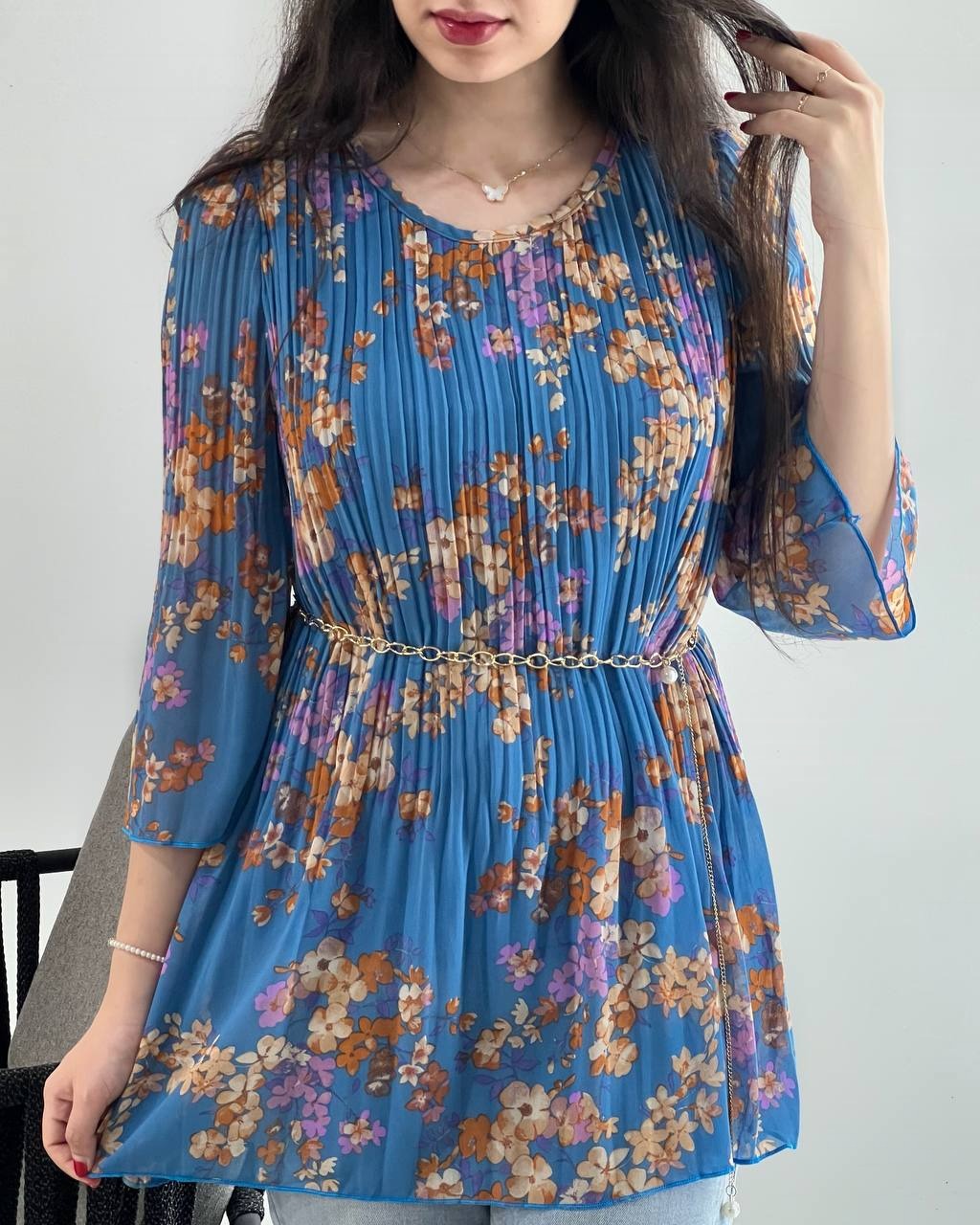 تونیک پلیسه گل ریز 2 کد 3976