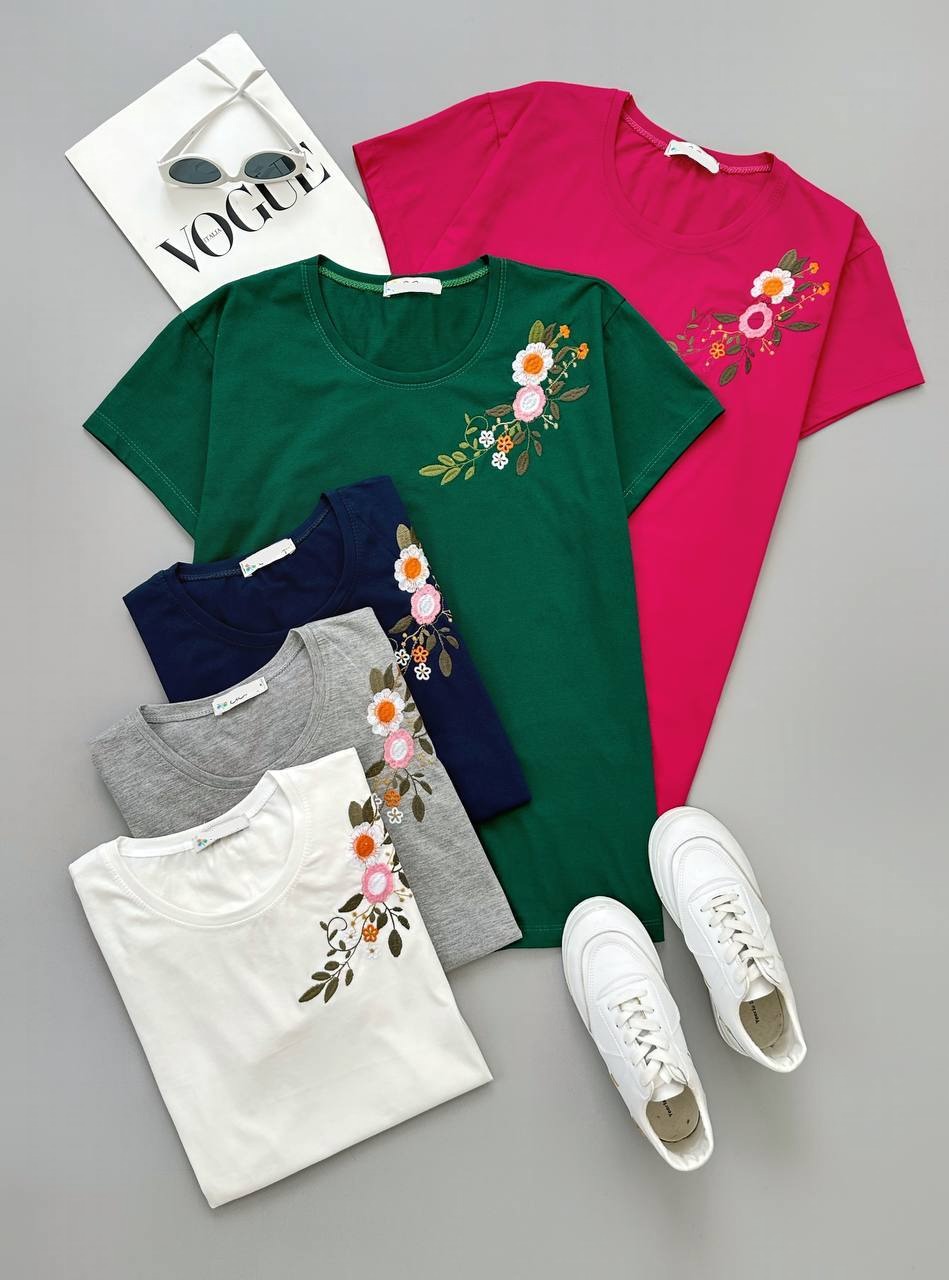 تیشرت گلدوزی 6 رنگ کد 3979