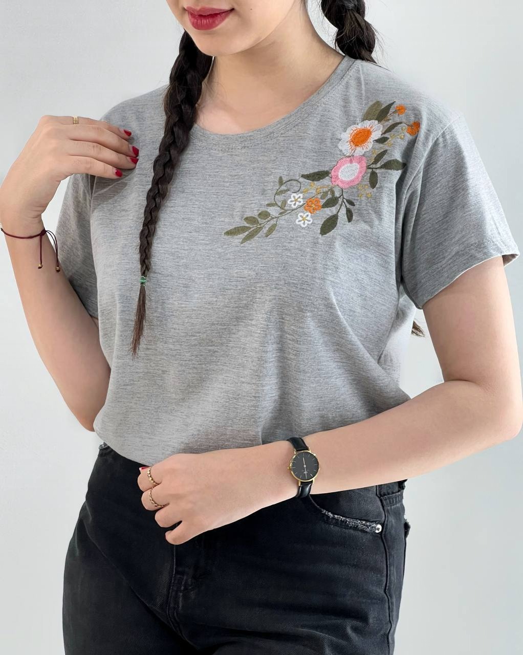 تیشرت گلدوزی 6 رنگ کد 3979