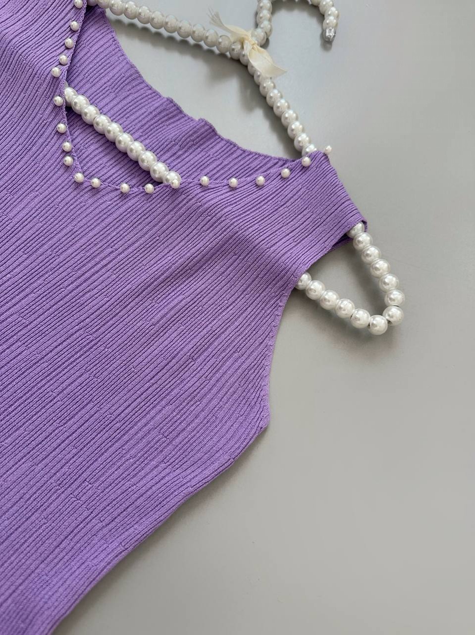 تاپ بافت یقه مروارید کد 3981