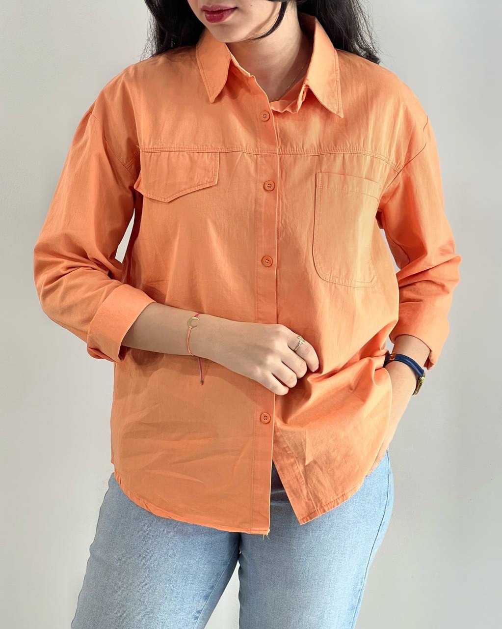 شومیز کتان نخ مداد رنگی مدل آخر کد 3990