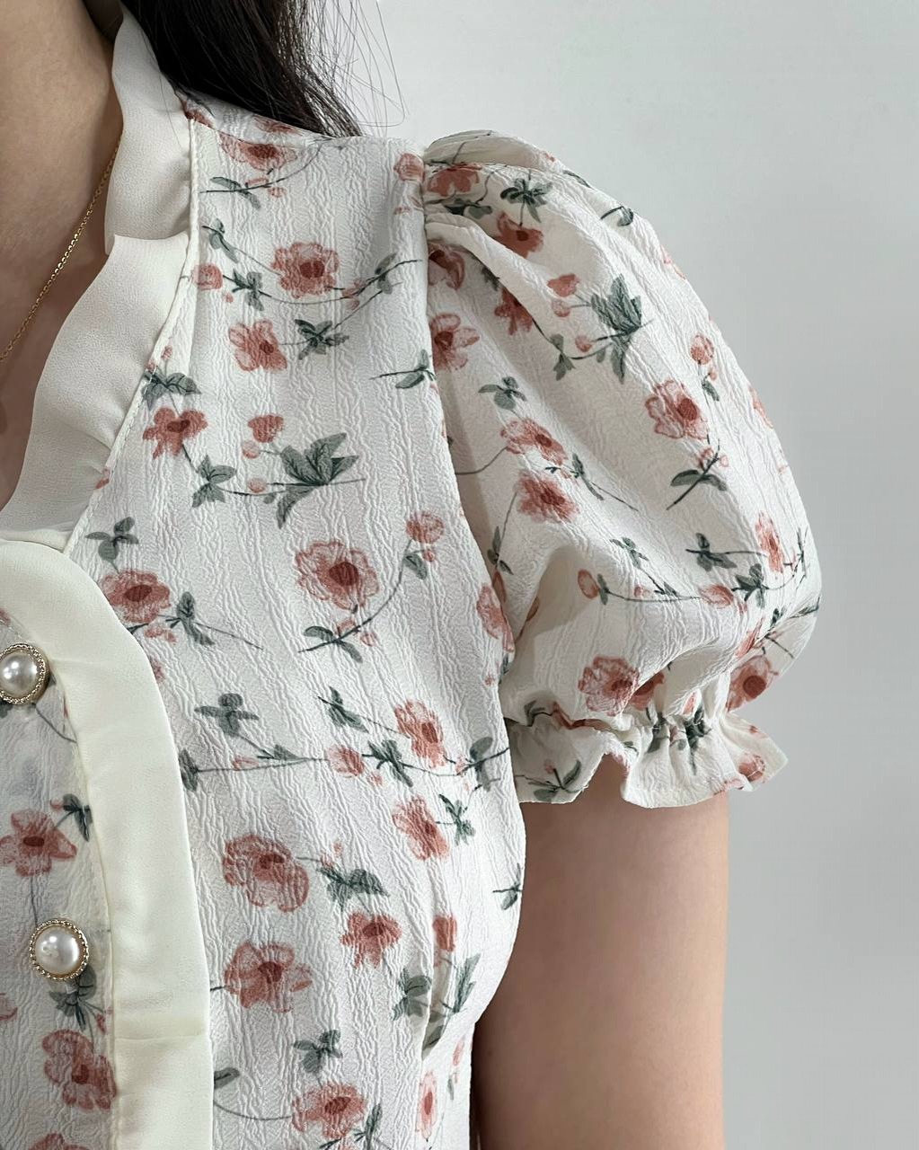 شومیز گل دار عروسکی کد 3995