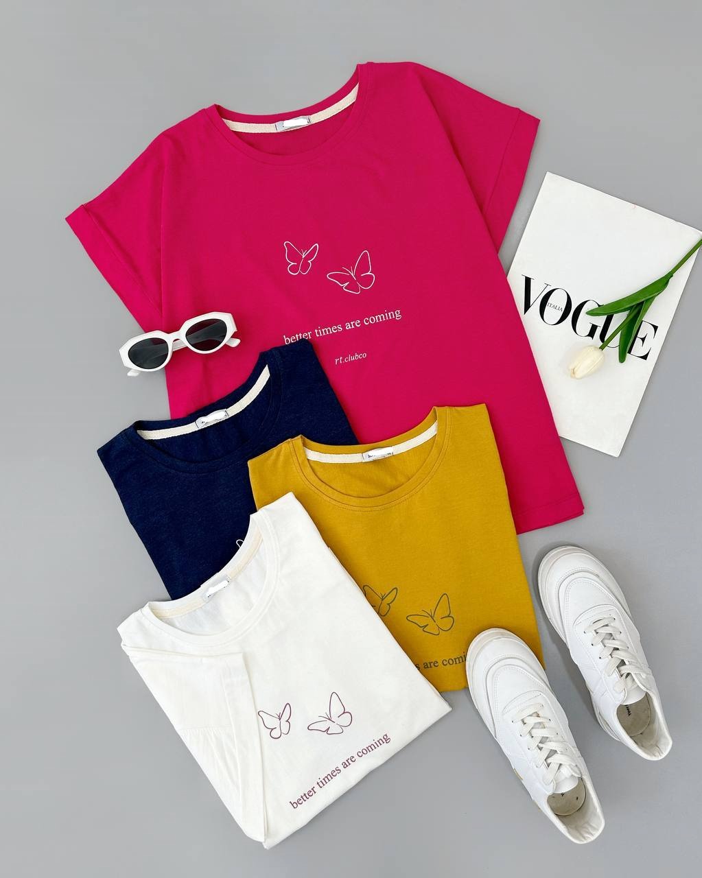 تیشرت آستین سرخود پروانه کد 4005