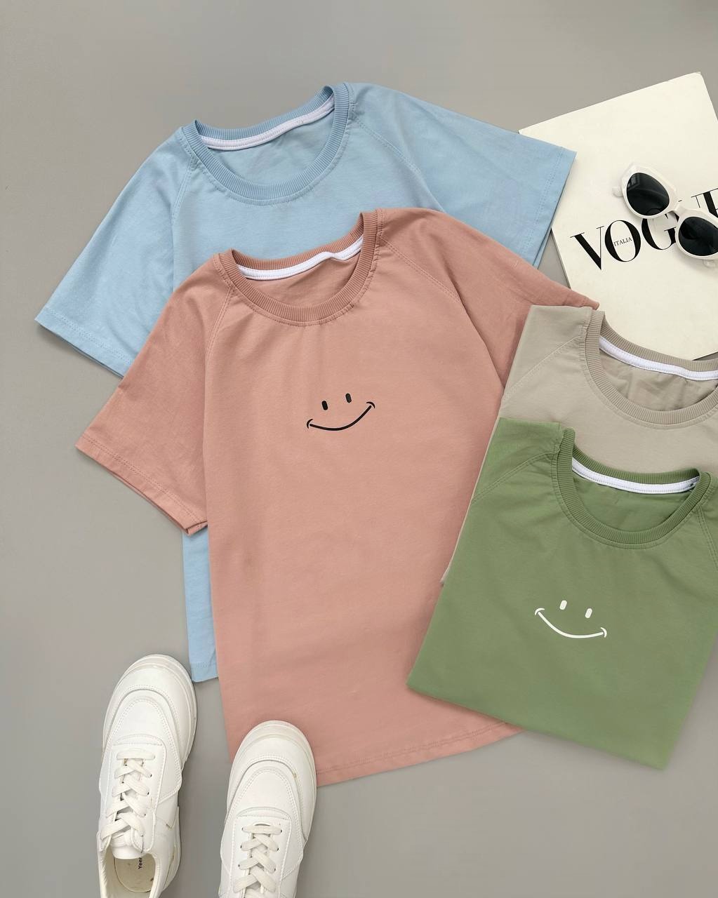 تیشرت آستین رگلان لبخند کد 4006