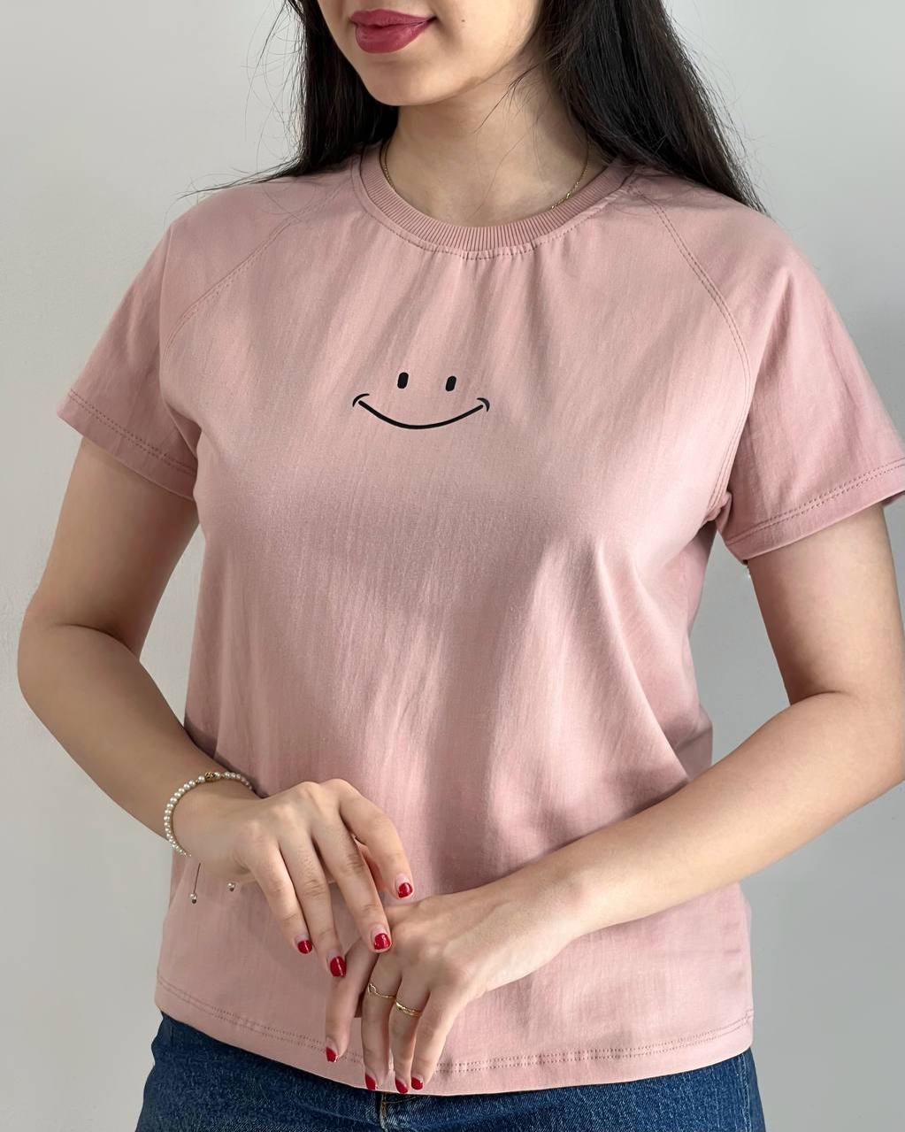 تیشرت آستین رگلان لبخند کد 4006