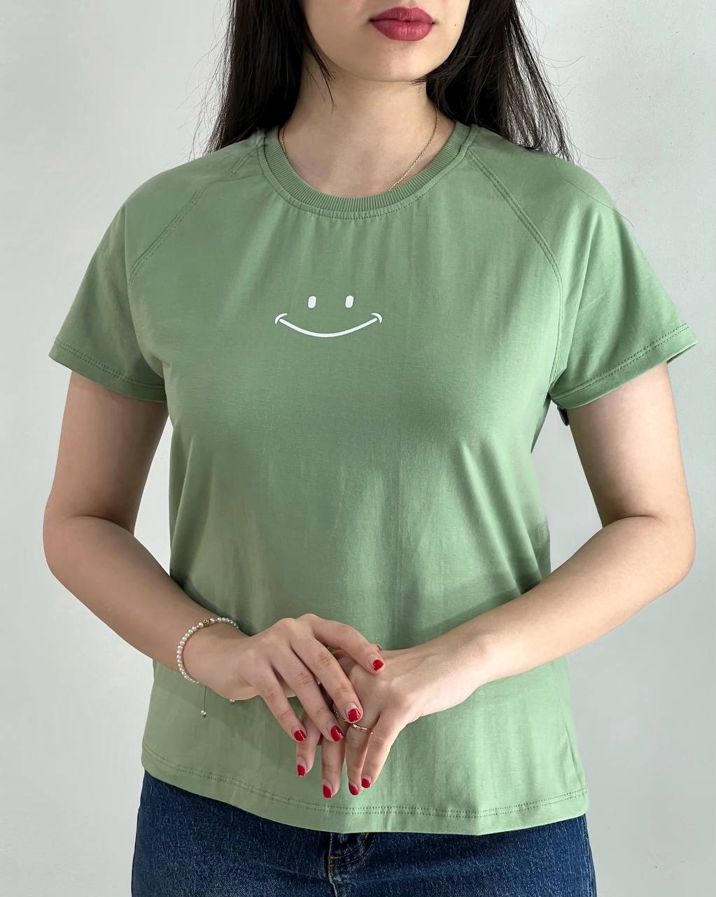 تیشرت آستین رگلان لبخند کد 4006