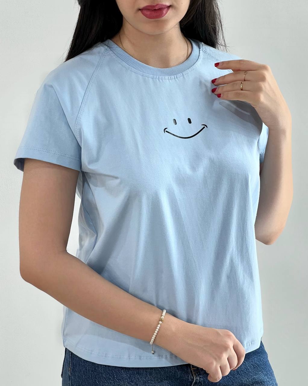 تیشرت آستین رگلان لبخند کد 4006