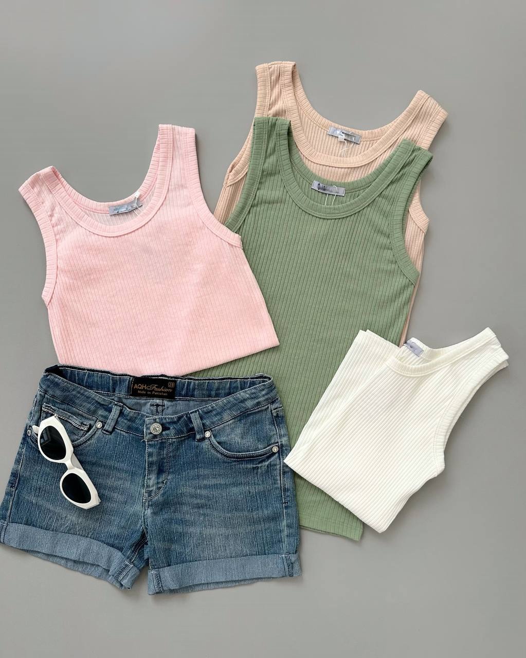 تاپ پنبه کبریتی 6 رنگ کد 4007