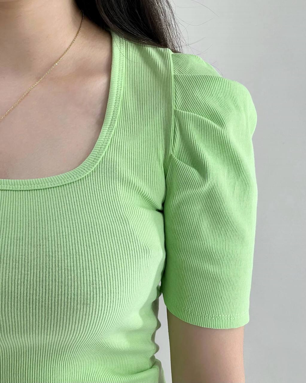 تیشرت آستین پف کبریتی کد 4008