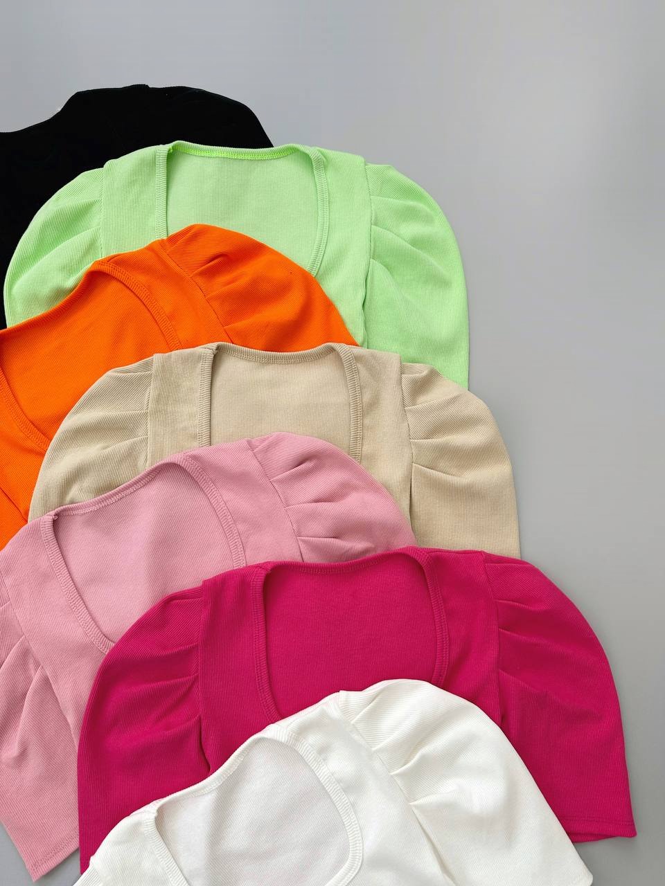 تیشرت آستین پف کبریتی کد 4008