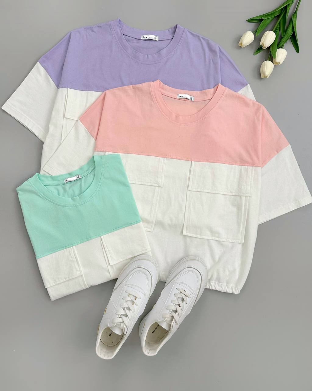 کراپ رنگی دو جیب کد 4009