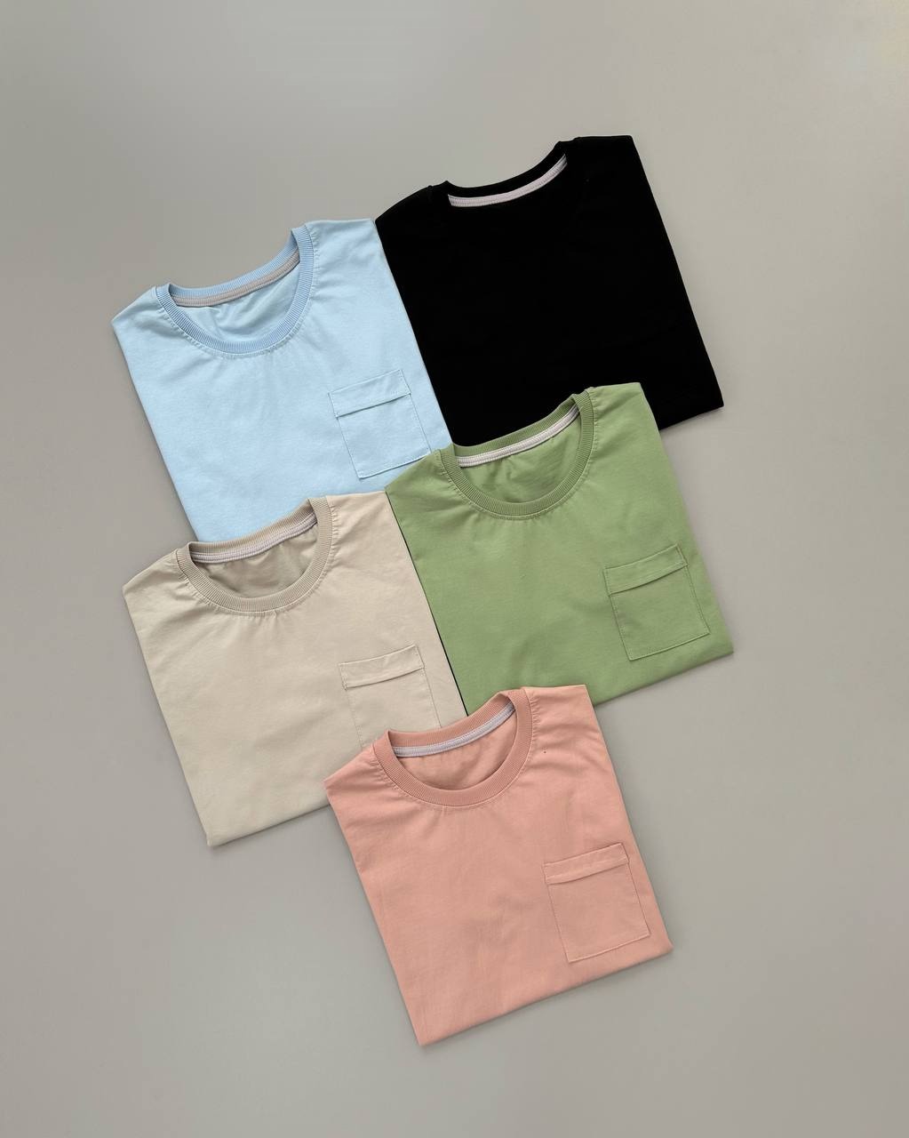 تیشرت آستین سرخود تک جیب کد 4018