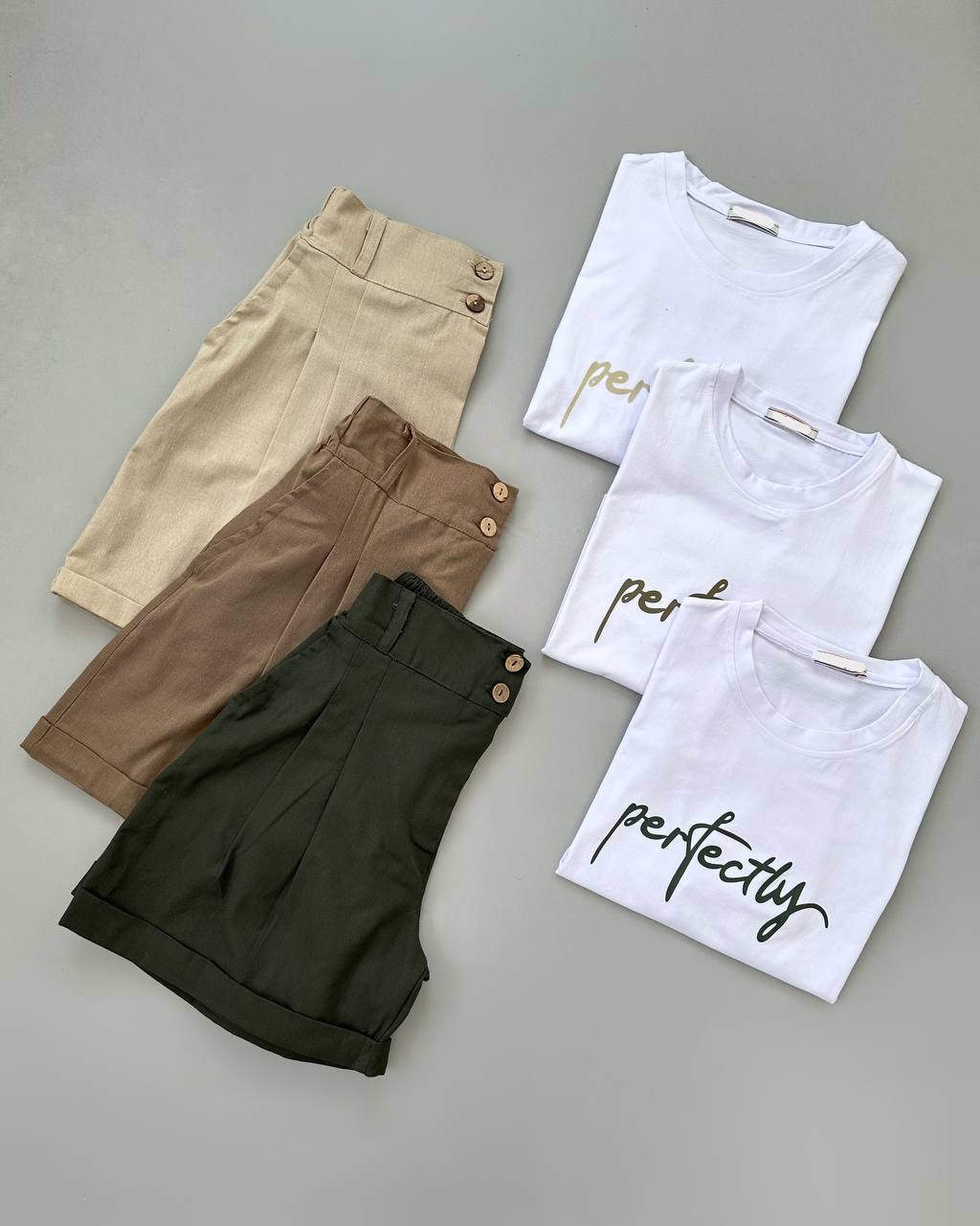 ست تیشرت و شلوارک لینن کد 4020