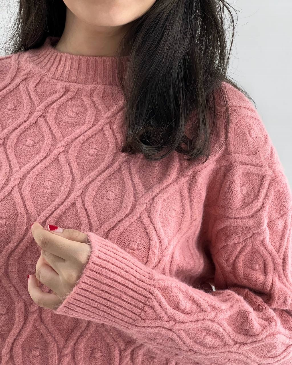 پلیور بافت لوزی 3 رنگ کد 4028