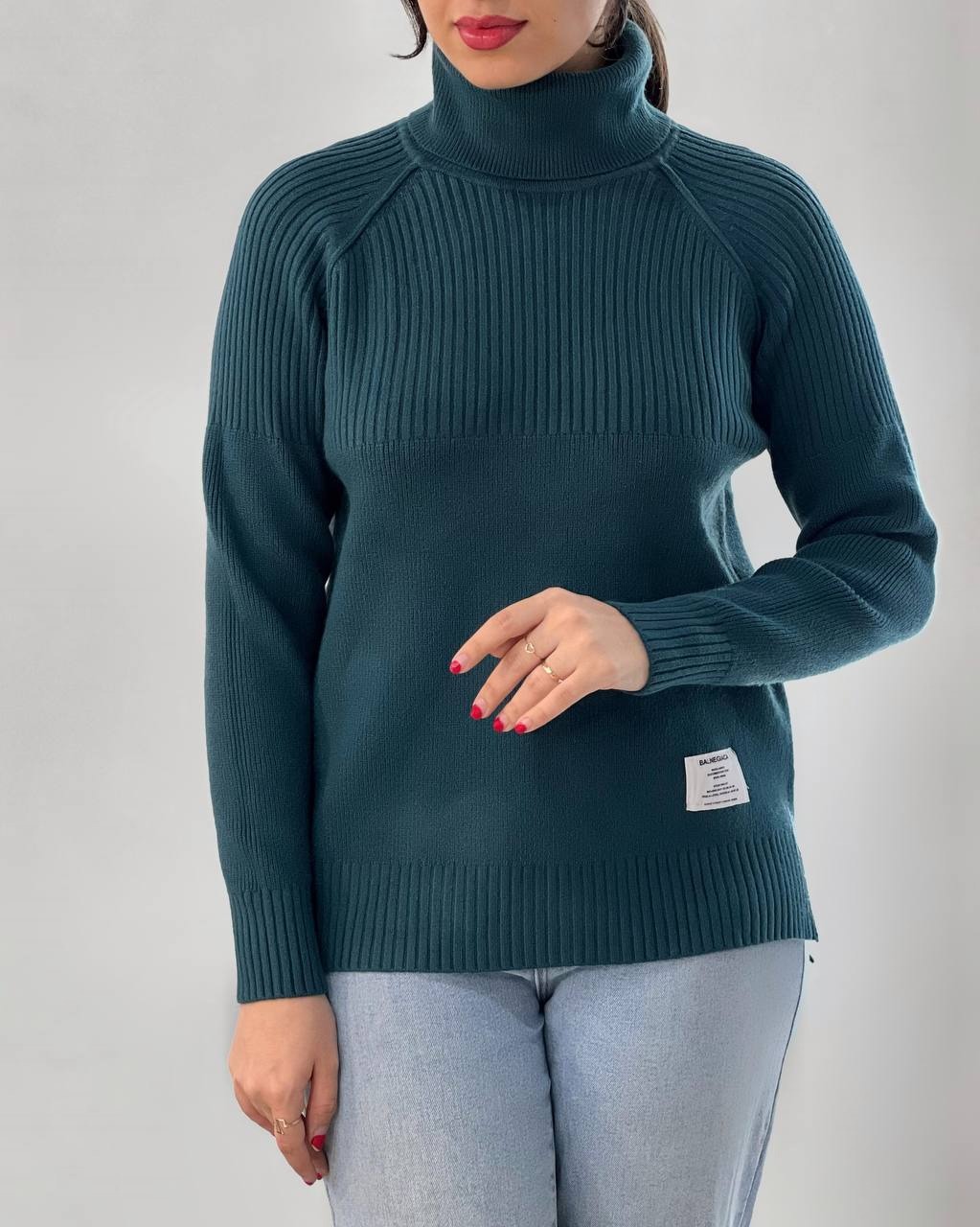 پلیور بافت یقه اسکی 6 رنگ کد 4033