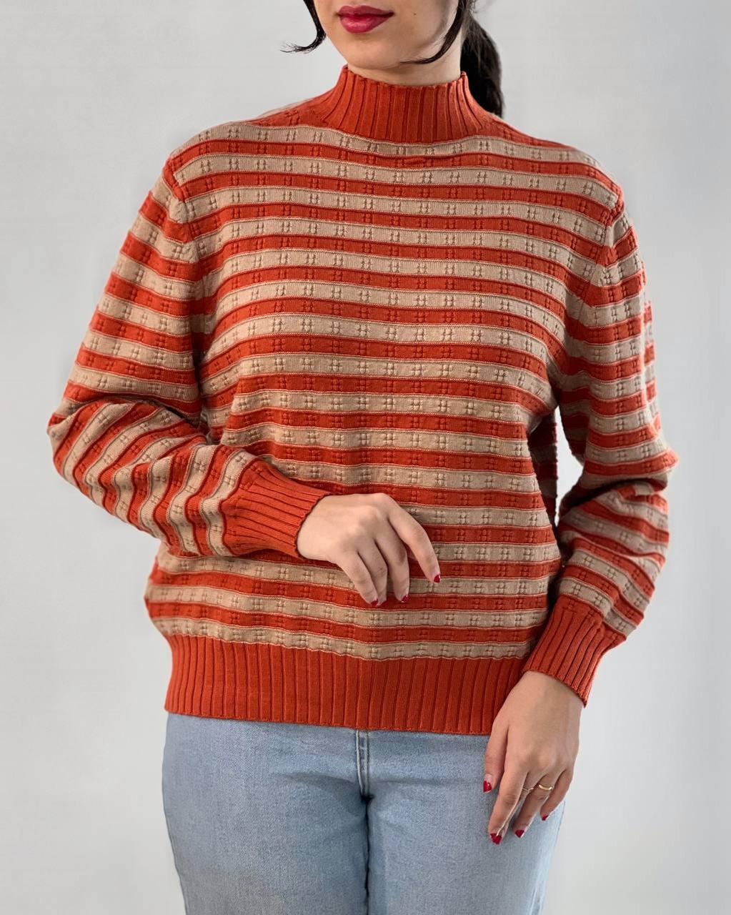 پلیور بافت راه راه 4 رنگ کد 4040