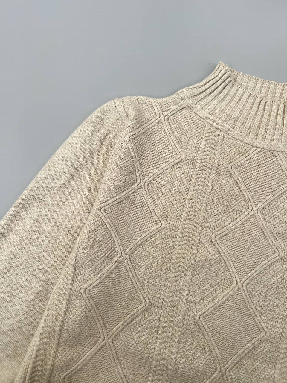 پلیور بافت یقه سه سانت لوزی کد 4045