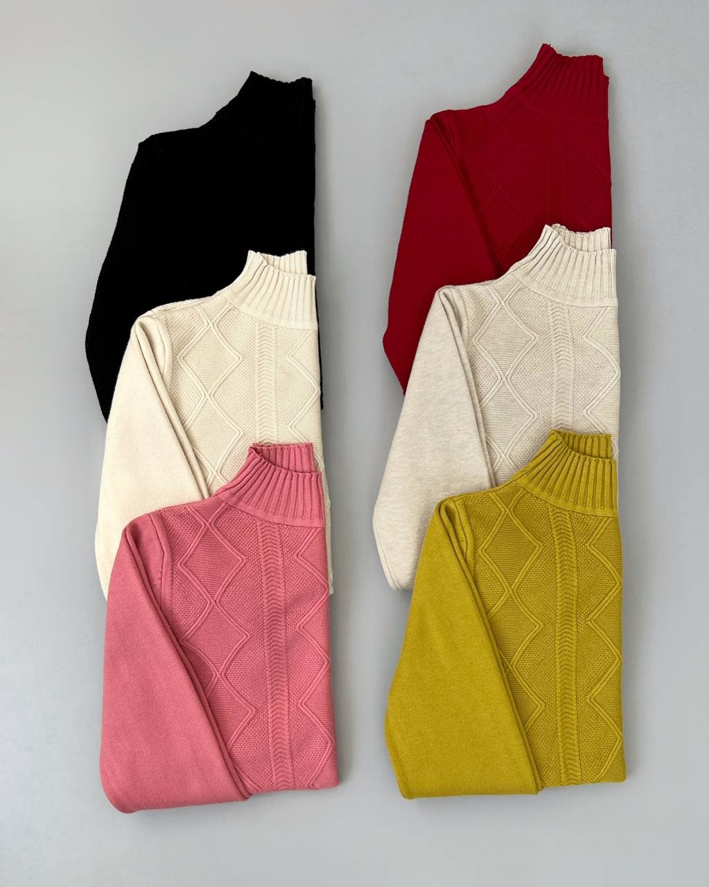 پلیور بافت یقه سه سانت لوزی کد 4045