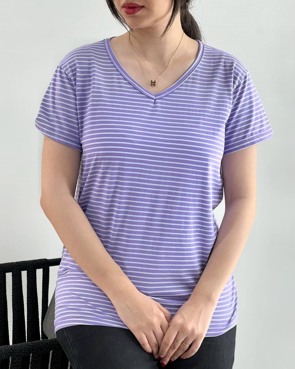 تیشرت راه راه یقه هفت کد 4046