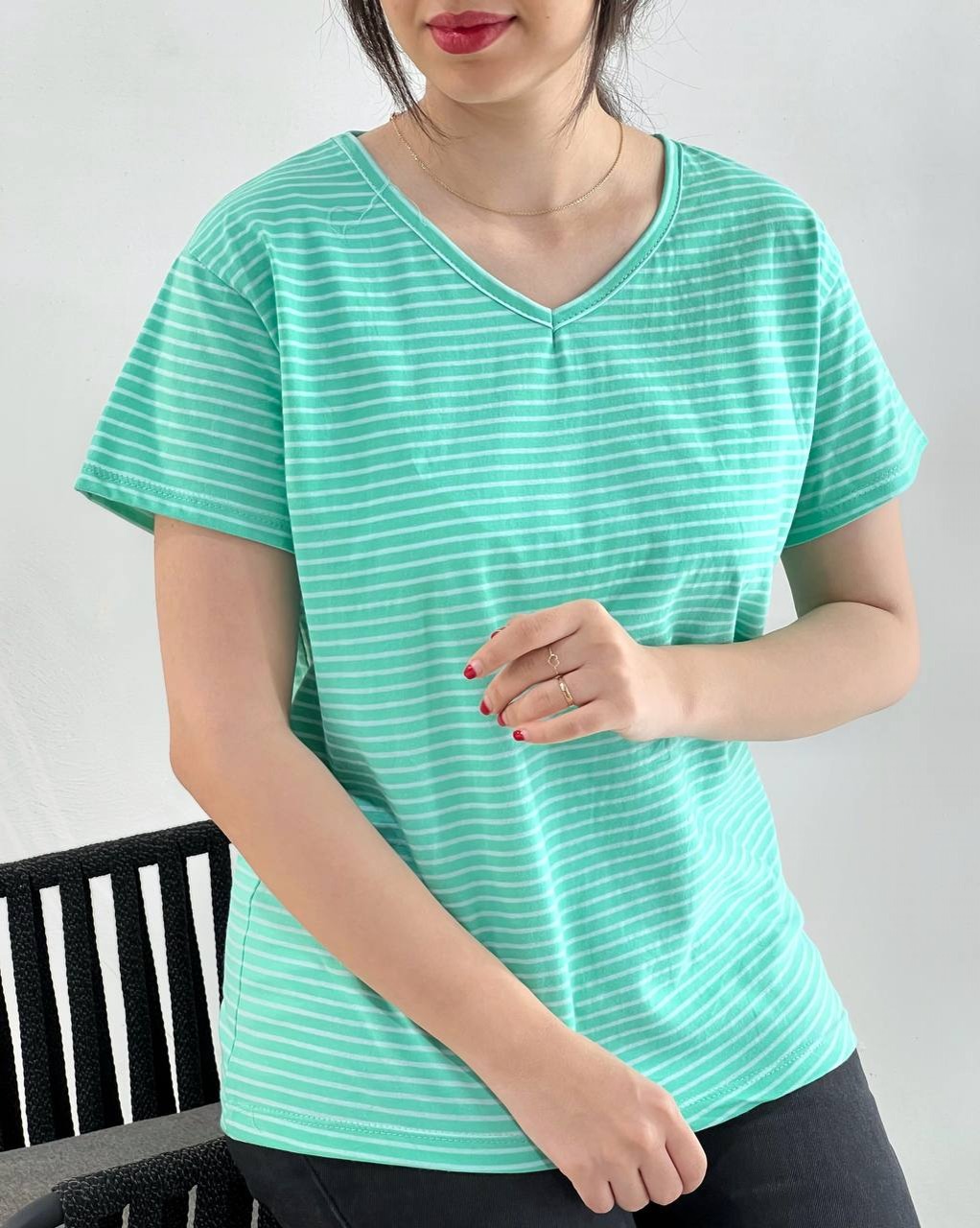 تیشرت راه راه یقه هفت کد 4046