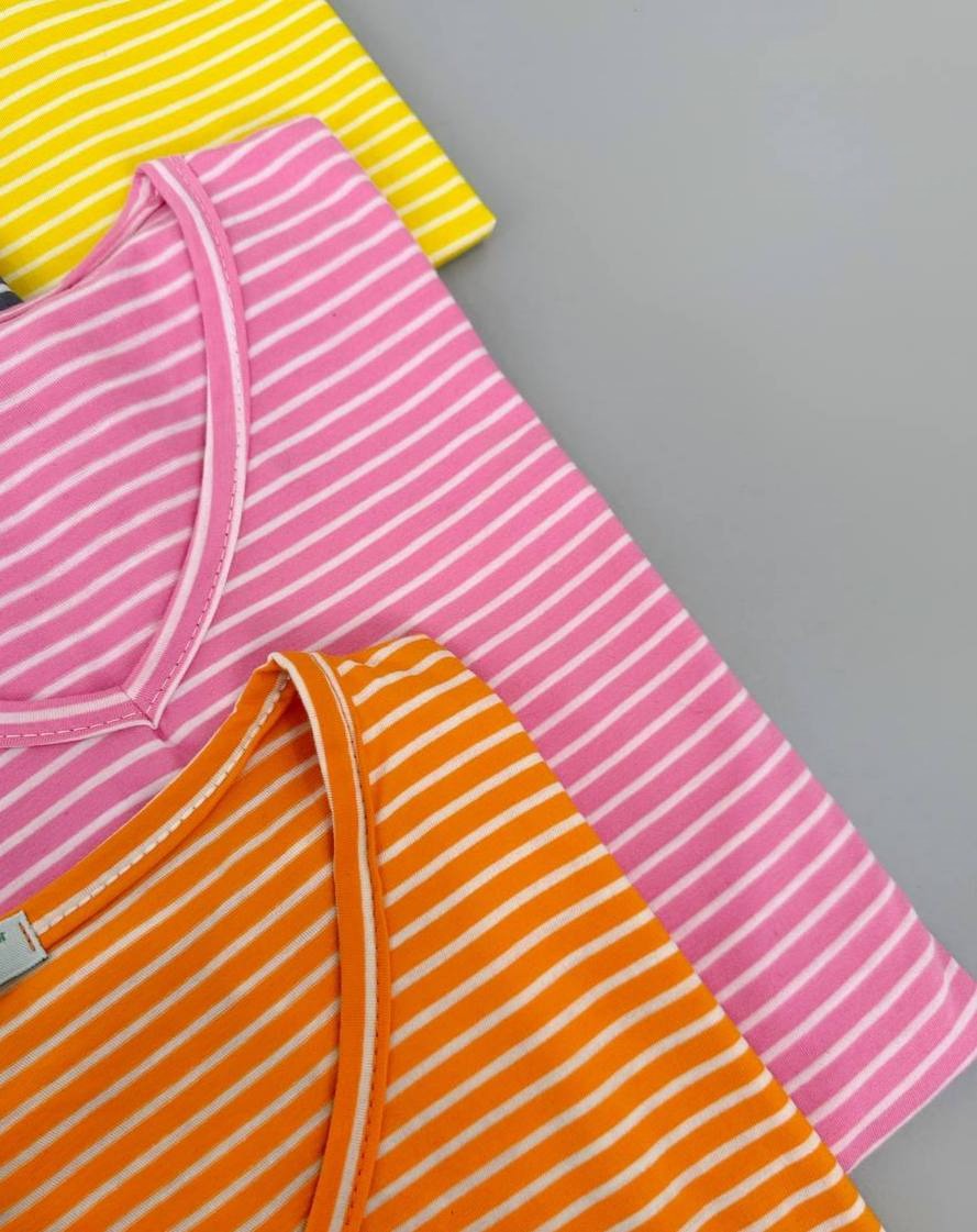 تیشرت راه راه یقه هفت کد 4046