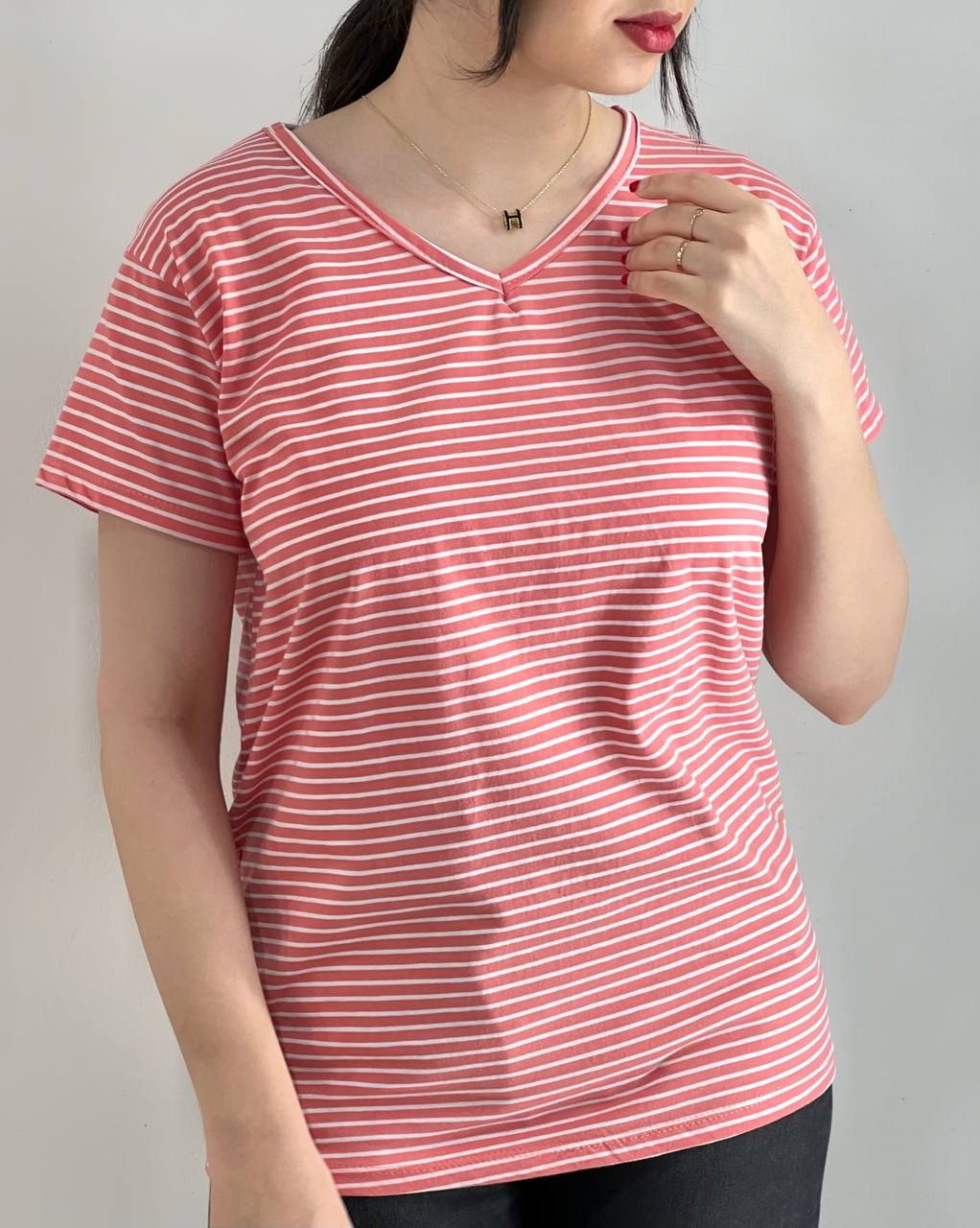 تیشرت راه راه یقه هفت کد 4046