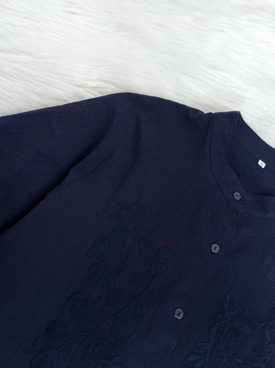 شومیز کنف سورمه ای کد 4047