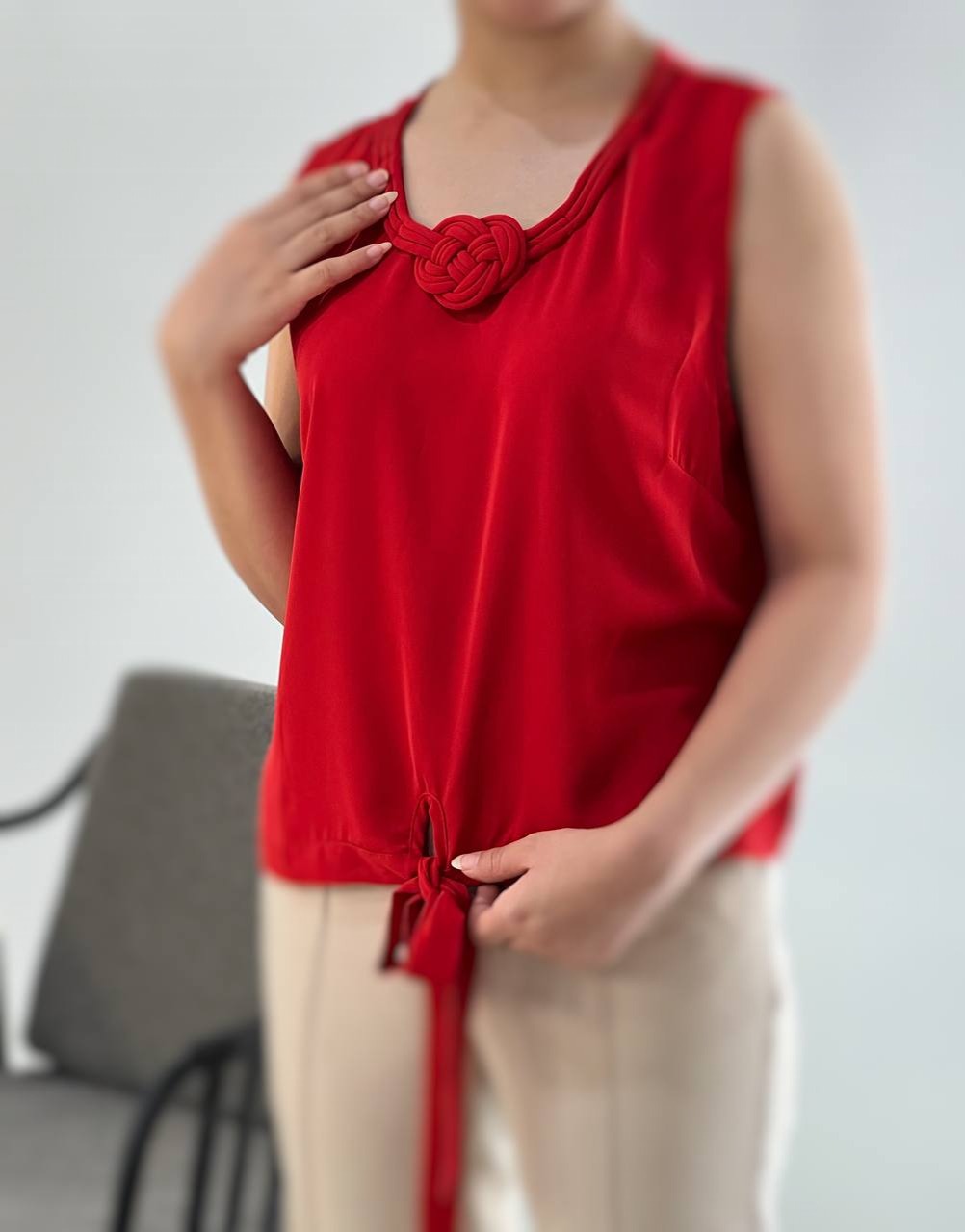 تاپ کرپ ساتن گره ای کد 4048