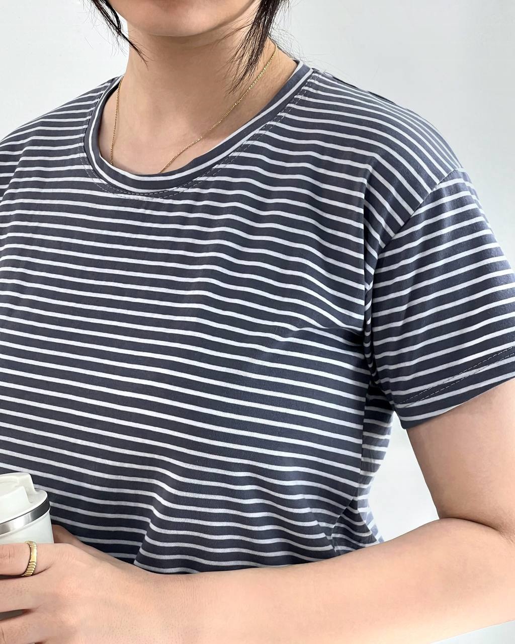 کراپ راه راه یقه گرد کد 4052