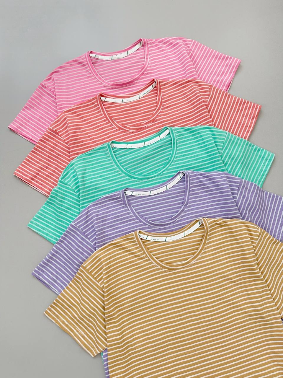 کراپ راه راه یقه گرد کد 4052