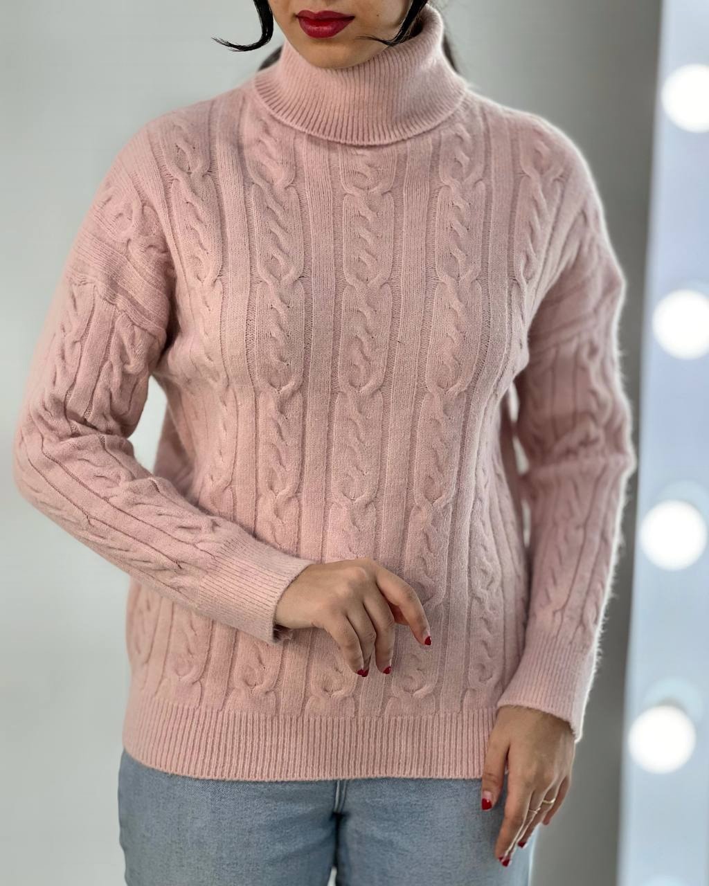 پلیور بافت یقه اسکی کد 4055