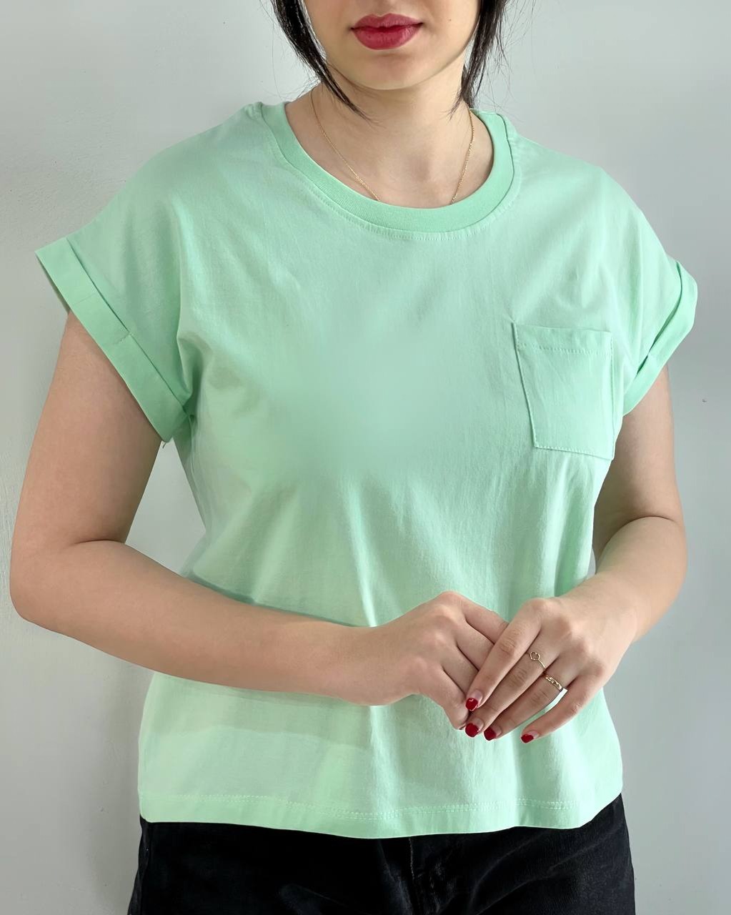 تیشرت تک جیب آستین سرخود کد 4059