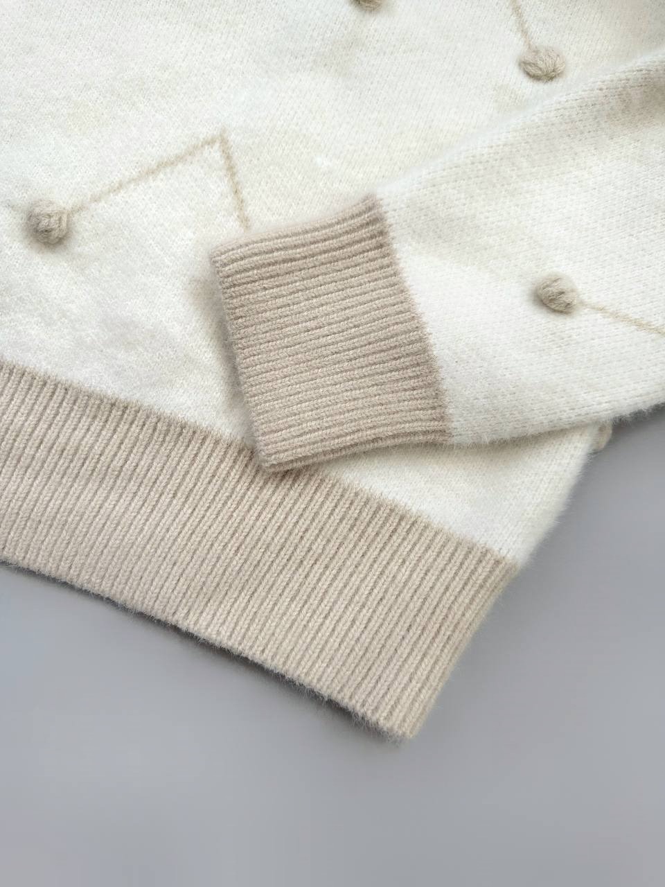 پلیور بافت موهر توپی کد 4060