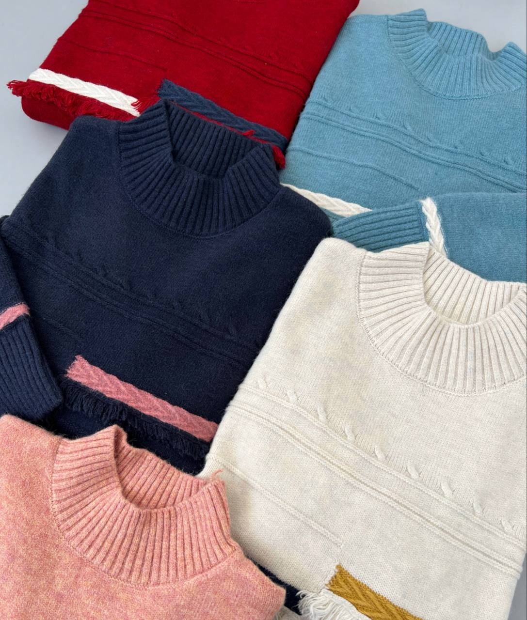 پلیور بافت یقه سه سانت کد 4061