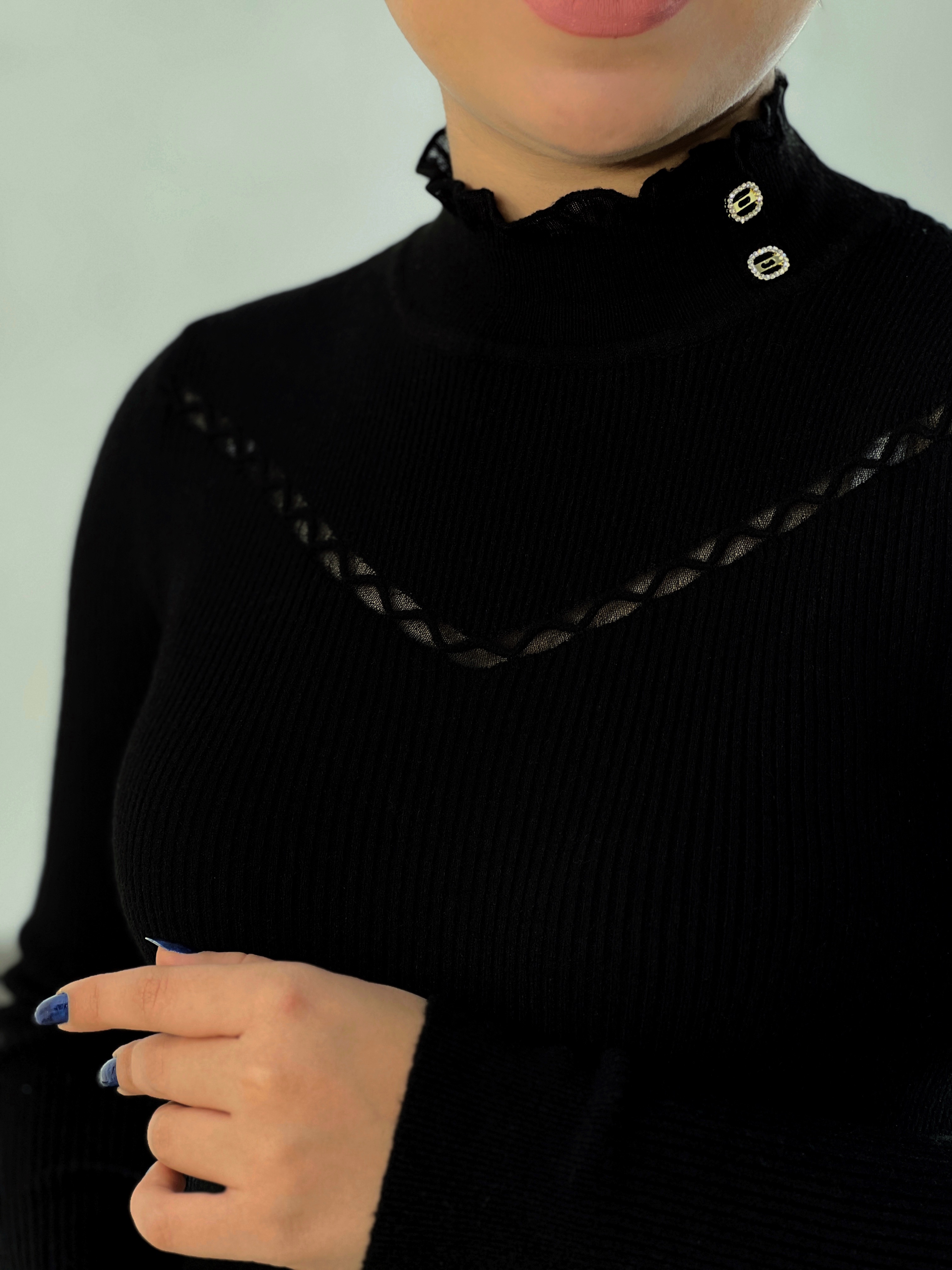 پلیور بافت گپ مشکی کد 4062