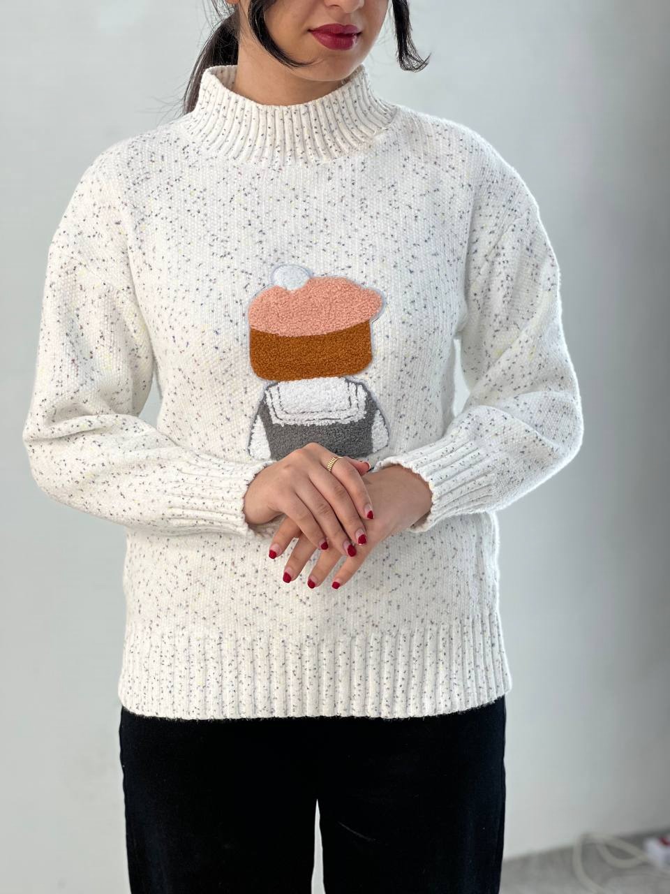 پلیور بافت گرم بالا 2 کد 4066