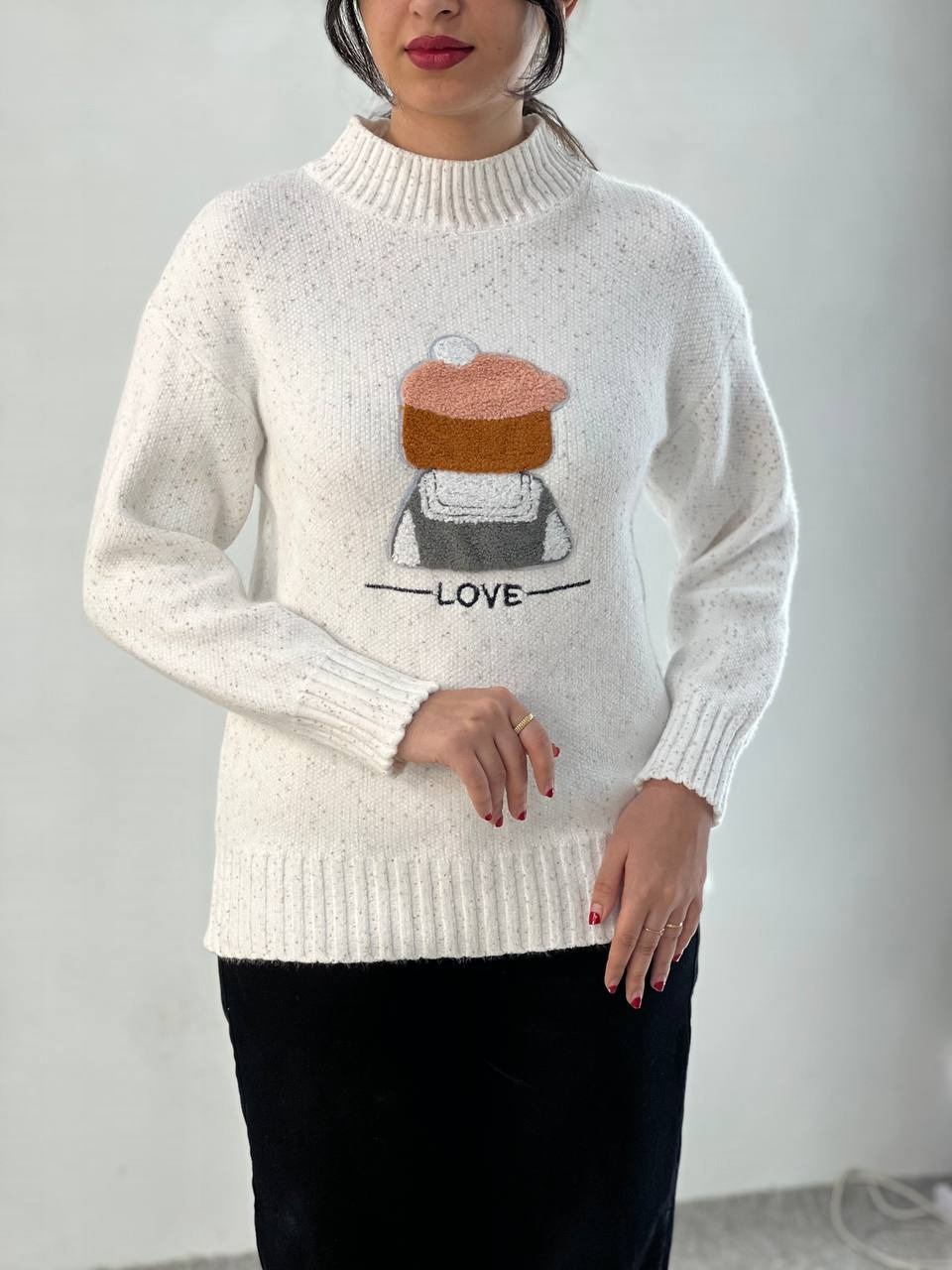 پلیور بافت گرم بالا 2 کد 4066