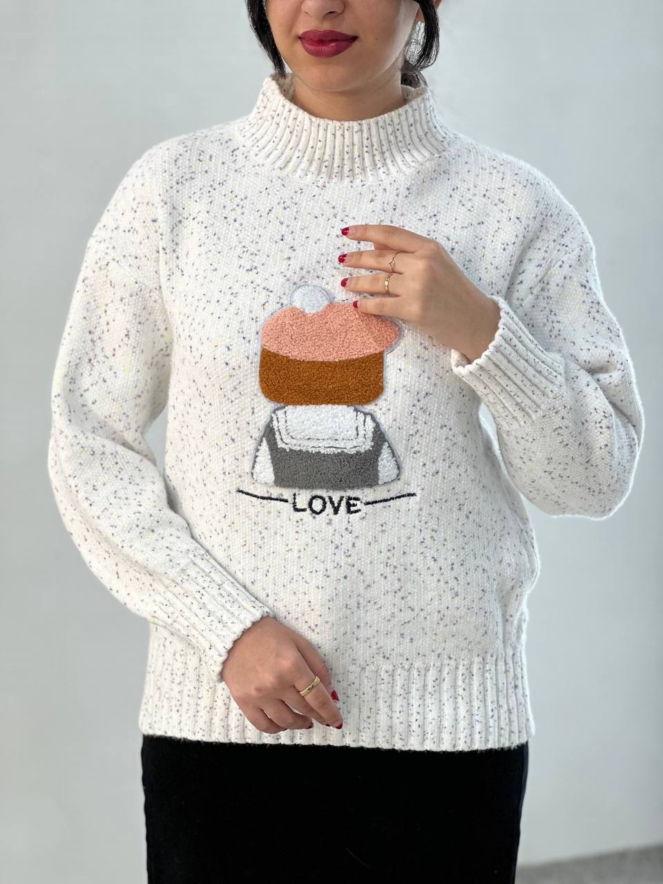 پلیور بافت گرم بالا 2 کد 4066