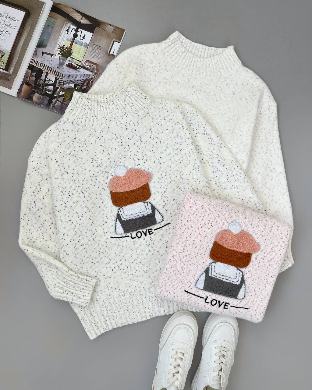 پلیور بافت گرم بالا 2 کد 4066